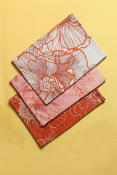 Alseko Concept Flora 02 35X50Cm 3 Pieces Cotton Kitchen Oven Towel