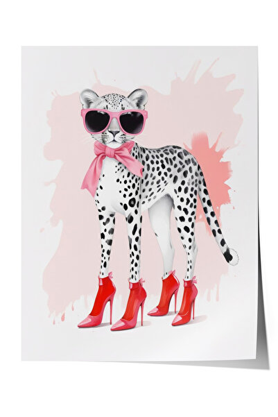 Zestia Poster fără ramă, Câine cu ochelari de soare – Stil distractiv, Poster...