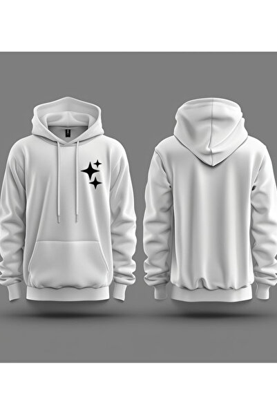 Sebesta Fashion New Season Star 3 Thread Cotton Hooded Sweatshirt Sebesta Fas...