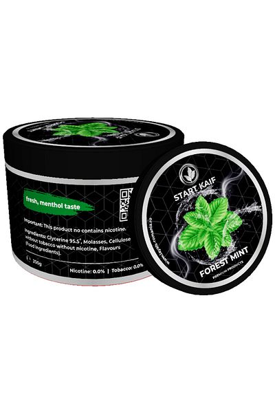 Start Kaif StartKaif Hookah Flavor, Forest Mint, made of cellulose, without nicotine or tobacco, 200g