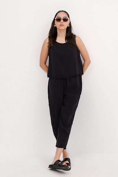 BLUE DAY'S Women's Thick Strap Blouse Beki Elastic Pants Modal Set