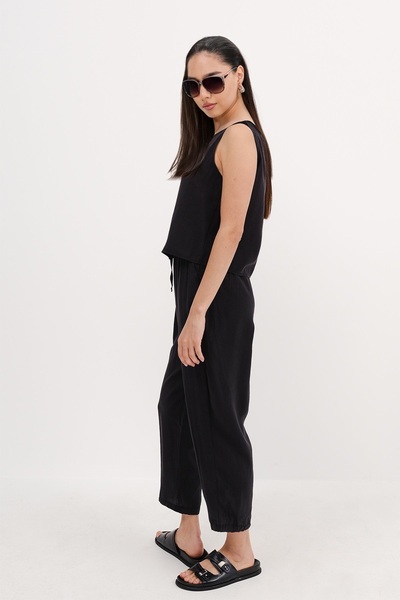 BLUE DAY'S Women's Thick Strap Blouse Beki Elastic Pants Modal Set