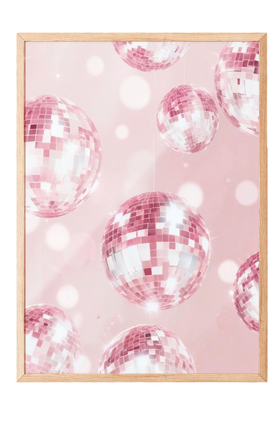 Zestia Tablou cu ramă din lemn, efect de glob de sticlă strălucitor – fundal ...