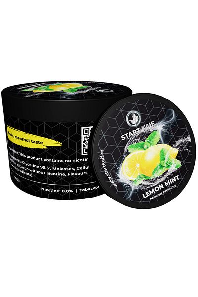 Start Kaif StartKaif Hookah Flavor, Lemon Mint, made of cellulose, without nicotine or tobacco, 200g