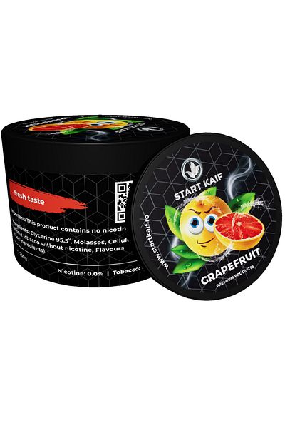 Start Kaif StartKaif Hookah Flavor, Grapefruit, made of cellulose, without nicotine or tobacco, 200g