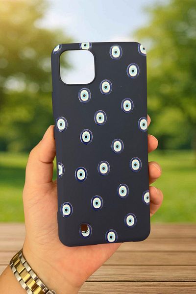 Vip Case Realme C11 - حافظة مطاطية كلاسيكية ممتصة للصدمات من السيليكون مع نمط خرز العين الشريرة277