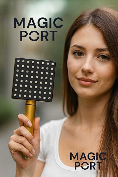 MAGIC PORT LÜX GOLD KARE DUŞ BAŞLIĞI 64 DELİKLİ ALTIN EL DUŞU