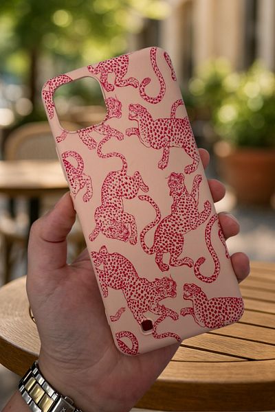 Vip Case Realme C11 - حافظة مطاطية كلاسيكية ممتصة للصدمات من السيليكون بنمط الفهد الوردي277