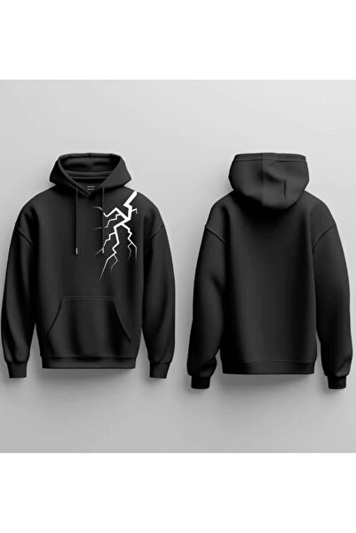 Sebesta Fashion سويت شيرت بقلنسوة من القطن بثلاث خيوط مطبوع عليه شمسي للموسم ...