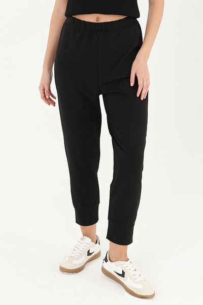 Modamorfo Women's Rib Detailed Sweatpants - 30189Pnt