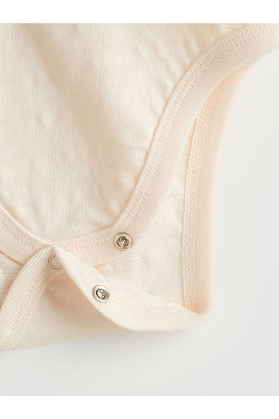 LC Waikiki Lcw Baby Beige Basic Baby Boy Snap Bodysuit