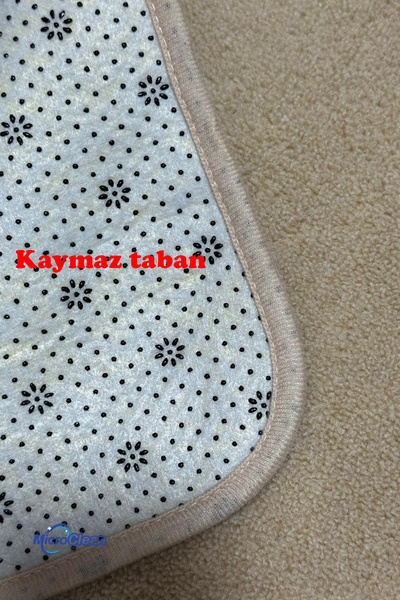 Micro Clean (1 Adet) 40x60 Cm Gri ve Bej Rengi Banyo Paspası Kaymaz Tabanlı, Su Emici, Kare Yapı