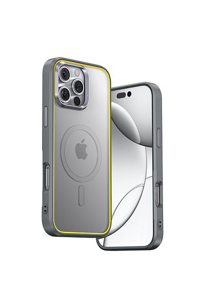 Aohi The Future iPhone 16 Pro Case, Magsafe Compatible Phone Case, Natural Titanium