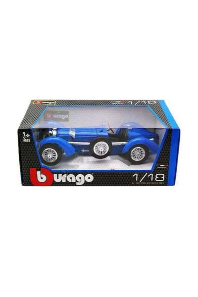 Burago 1:18 Bugatti Type 59 1934 Blue Model Araba