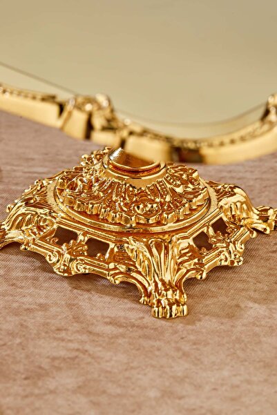 Turkco Kare Ayaklı Serisi Ayaklı Söz Nişan Sunum Tepsisi, Gold Tepsi Gold Aksesuar