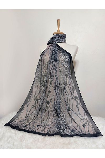 istanbul prensesleri Patterned Chiffon Shawl 185 X 70 cm