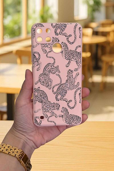 Vip Case Realme C21Y - حافظة مطاطية كلاسيكية ممتصة للصدمات من السيليكون بنمط الفهد277