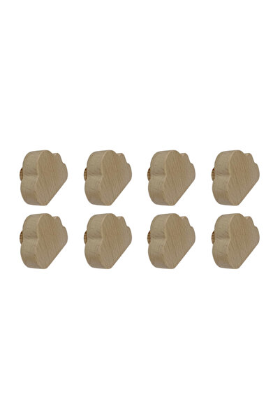 kralkulp 8 Adet Ahşap Bulut Kulp (Mobilya Kulpu)