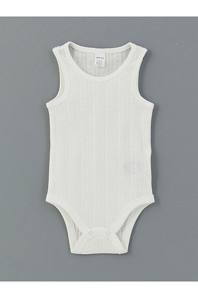 LC Waikiki Lcw Baby Blue Crew Neck Basic Baby Girl Snap Bodysuit 3-Pack