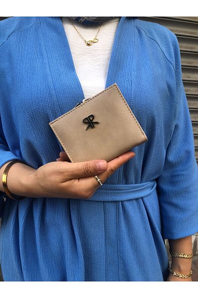 H&D COLLECTİON Very Stylish Lock Detailed Small Size Wallet with Coin Compartment 8056