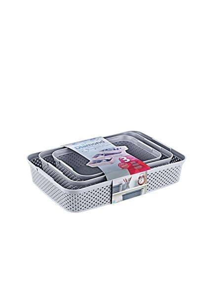 Online Home Market Καλάθι πολλαπλών χρήσεων Diamond 3 τεμαχίων Οργανωτικό καλ...