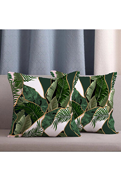 Alkan Homes 2-Piece Combination 3D Leaf Pattern Digital Printed Throw Pillow ...
