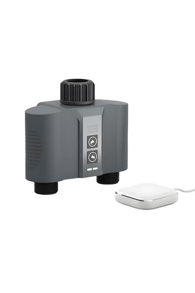 VENTLEX Smart Irrigation Programmer 2 Zones, Wi-Fi/Bluetooth Control, Grey