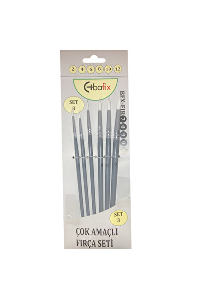 Bafix مجموعة فرشاة فنية متعددة الأغراض 6 LI (2-4-6-8-10-12) Set-3 70903