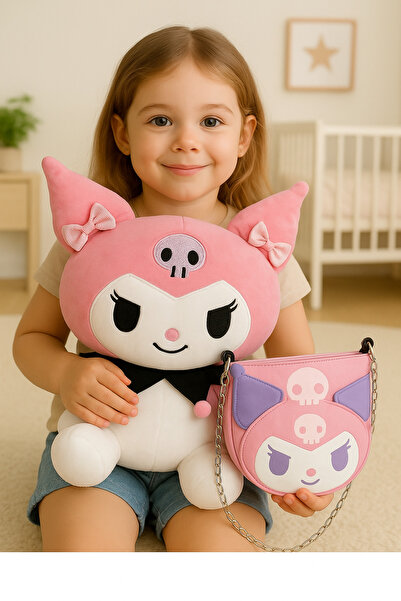 POLLYTOYS PELÜŞ OYUNCAKTA DÜNYA MARKASI Kurumi peluş oyuncak ve çanta ikisi set olarak bir arada geliyo üretici firma