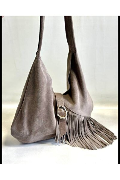 çkn sedat çakan çanta & fular & aksesuar حقيبة كتف نسائية من الجلد السويدي ال...