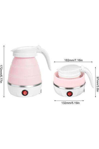 Twinkle Mart Portable Folding Electric Kettle Fast Boiling Foldable Electric Kettle for Travel Food Grade Silicon
