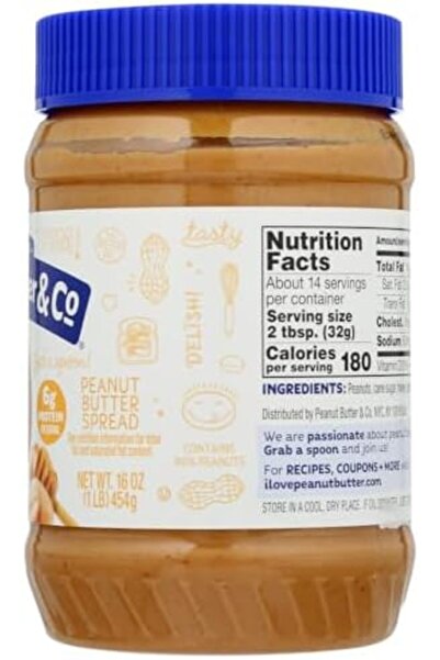 Peanut The Bees Knees Butter Blended with Scrumptious Honey - 16 oz. (48 Pack)