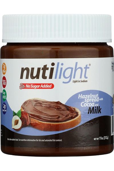 Nuti & co Chocolate Spread with Hazelnut and Milk by Nutilight, 312g - Single Pack
