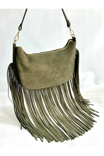 çkn sedat çakan çanta & fular & aksesuar Western Genuine Suede Leather Women'...