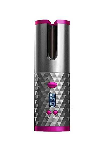 Twinkle Mart Rechargeable Automatic Hair Curler Grey/Pink