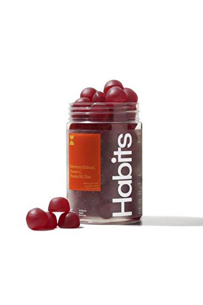 Habits مكمل غذائي حلوى مع مستخلص البلسان، فيتامين د3، سي+ زنك - 60 قطعة