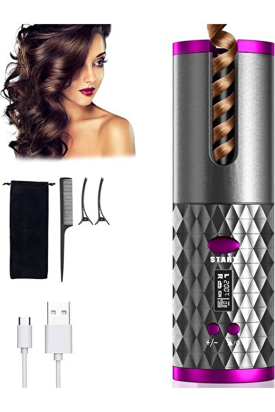 Twinkle Mart Automatic Curling Iron, Cordless Auto Hair Curler, Ceramic Rotating Hair Curler