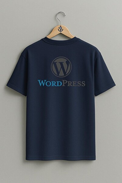 Bahriyeli Collection Oversize Wordpress Logo Blog Back Design Unisex T-Shirt