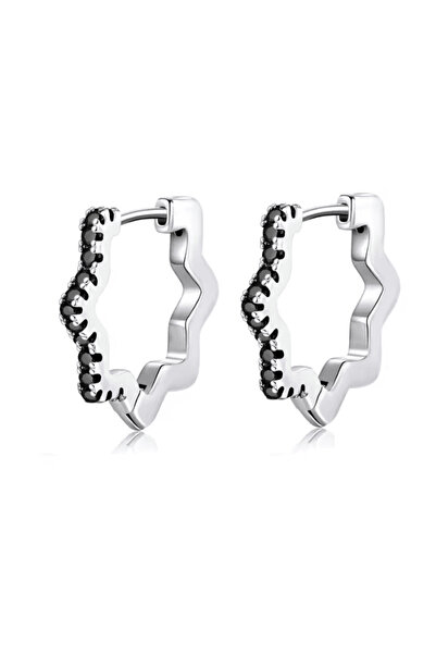 Belora Елегантни обеци Diora с черна тента във формата на звезда