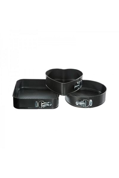 FİVE Set 3 detachable baking molds made of carbon steel, 22-24-26 cm