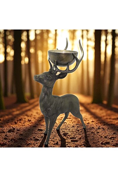 Kuzey Tacı وعاء غزال معدني مقاس 77 سم مظهر طبيعي مزخرف VIP