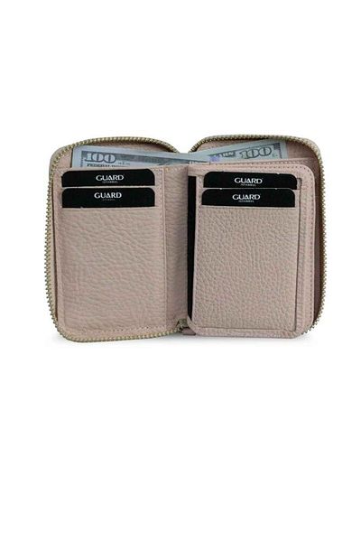 GUARD Powder Pink Genuine Leather Zippered Mini Wallet - Grd250802Wt1018