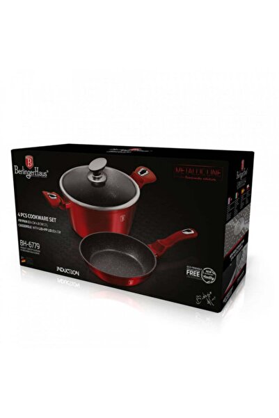 Berlinger Haus Set oale si tigai (4 piese) Burgundy Metallic Line BerlingerHa...