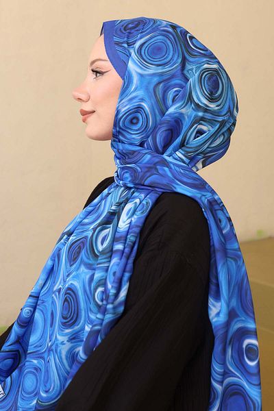 benguen Σάλι με σχέδιο Saks Blue İpk112