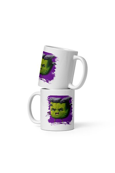 BaoBao Ceramic mug with symbolic illustration – Unique and expressive design – 330 ml