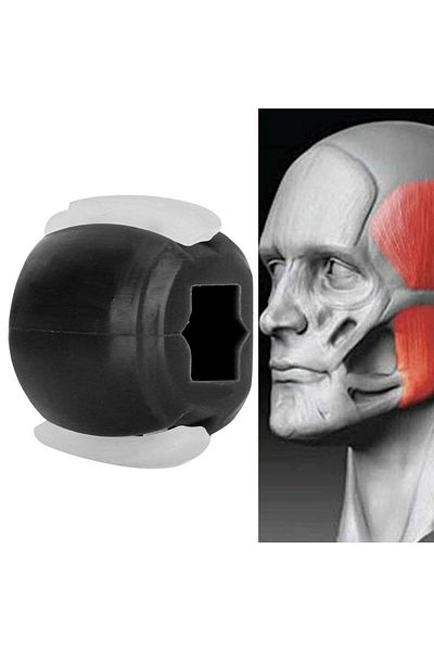 Flippy Dispozitiv de tonifiere facială din silicon, corecție maxilar/maxilar, negru