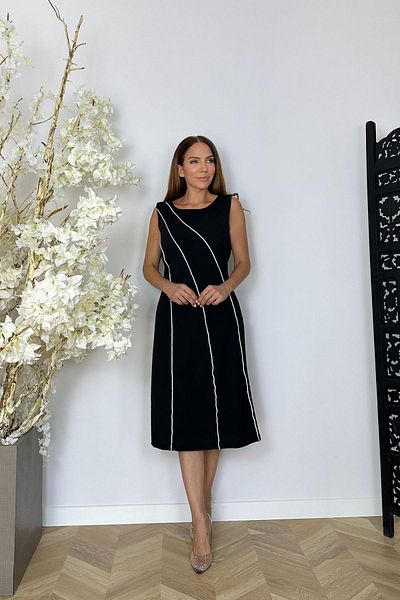 gesmoda G1500 Stone Detailed Sleeveless Dress Black