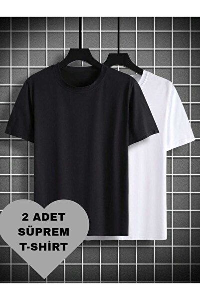 FİTGO Pack of 2 Crew Neck T-Shirts