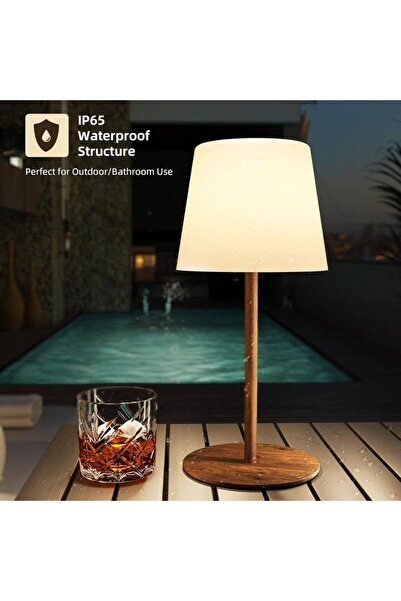 EZVALO Cordless LED Table Lamp – Waterproof, Dimmable
