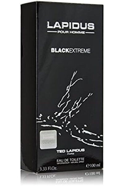 Ted Lapidus Black Extreme Eau de Toilette Spray for Men, 3.4 Oz